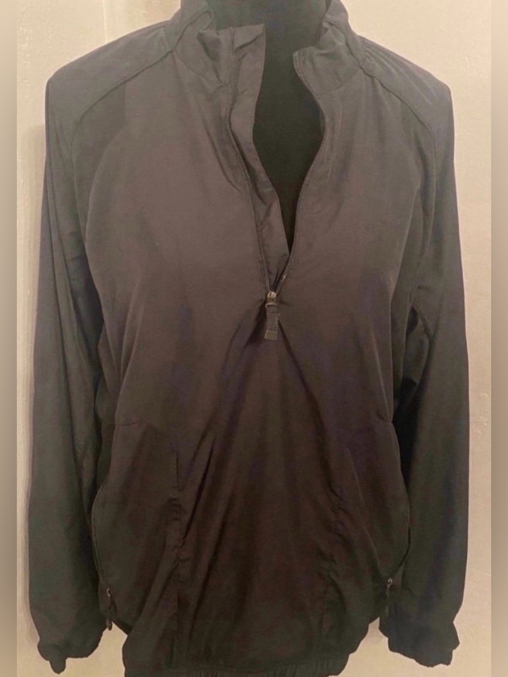 Men's Adidas Black Lightweight Quarter-Zip Jacket (Size M)